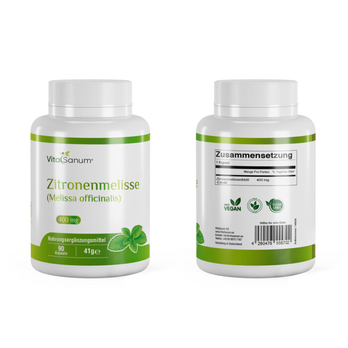Zitronenmelisse (Melissa officinalis) 400 mg Zitronenmelisse (Melissa officinalis) 400 mg